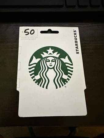 Starbucks gift card $50 1