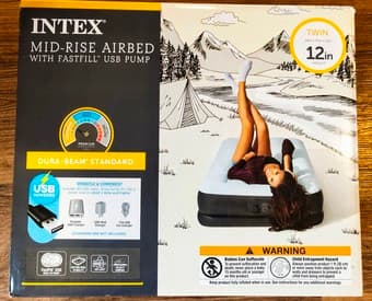 Twin Air mattress + mattress protector + bed Frame 2