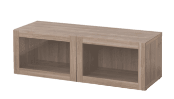 Shelf unit with glass doors, TV cabinet 1