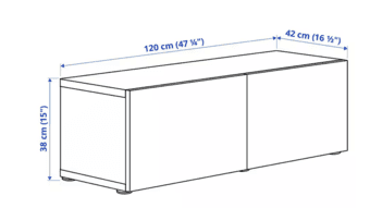 Shelf unit with glass doors, TV cabinet 2
