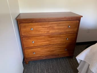 $50 wooden dresser - two bedside tables - one hallway table 2