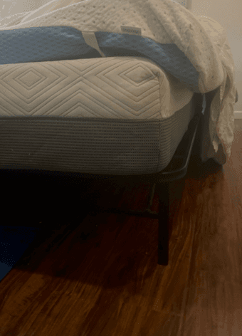 KING BED + FOAM TOP + FOLDABLE BED FRAME 1