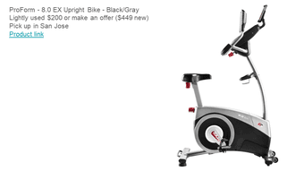 ProForm - 8.0 EX Upright Bike - Black/Gray 1