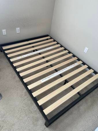 Selling full size mattress and bedframe 1