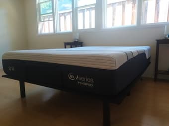 Extra good condition queen matress + electric bed base 1