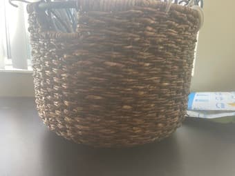 TWO LAUNDRY WOVEN LAUNDRY BASKETS 2