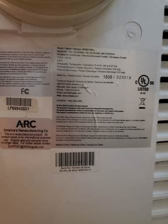 Honeywell MN10CESWW Portable Air Conditioner 2