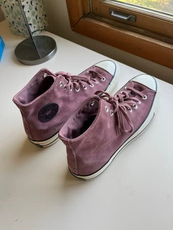 Rose CONVERSE Suede High Top Shoes US Mens 10 1