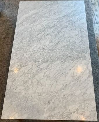 Crate and barrel coffee table (white marble top) 1