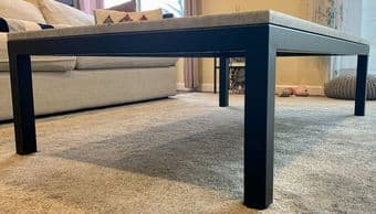 Crate and barrel coffee table (white marble top) 2