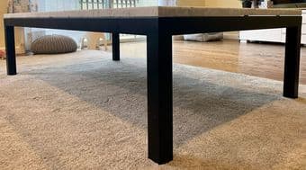 Crate and barrel coffee table (white marble top) 3