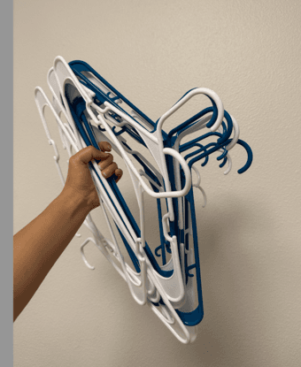 rain coat, hangers, toothbrush holder 1