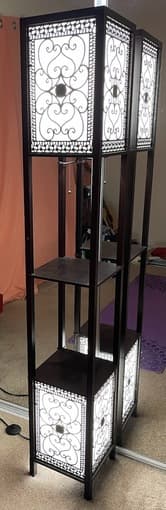 beautiful floor lamp with shelves 1