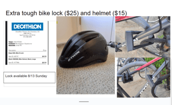 Extra tough Btwin bike lock ($25) and Btwin helmet ($15) 1