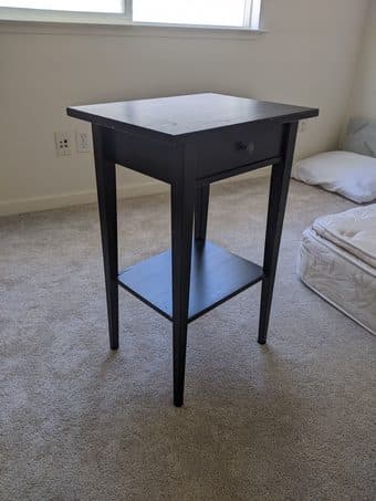 small wood bedside table 2
