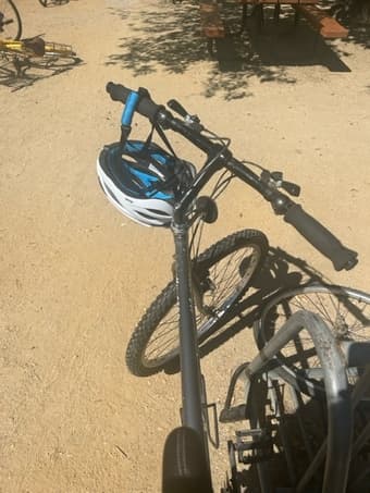 Grey bike and New Helmet 3