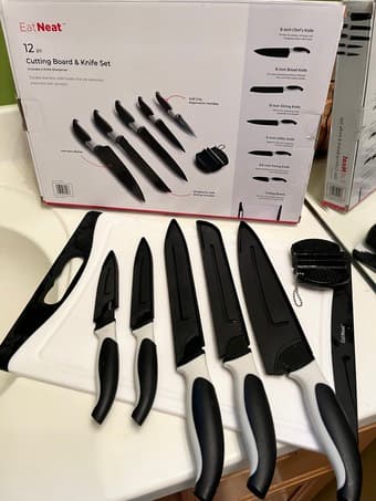 Stainless Kitchen knife set-12 pieces, almost brand new 1