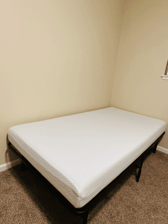 Zinus twin bed frame + mattress 1