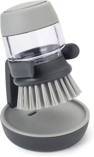 Joseph Joseph Palm Scrub Dish Brush Soap Dispensing Set with Holder 1