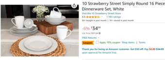 16 piece Porcelain Dinner set (New & Unboxed) 1