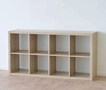 Two IKEA Kallax (expedit) 2x4 bookcases 1