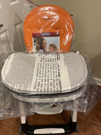 Peg Perego High Chair (BRAND NEW seat cover, table, belts) 1