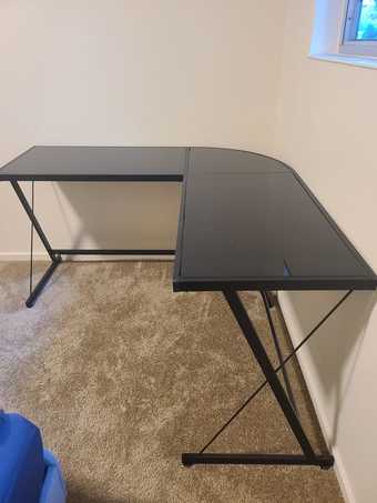 Glass black corner desk 2