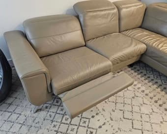 Leather Sectional w/ Electric Reclining Chair Seat 1
