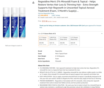 5% MINOXIDIL FOR MEN - Hair regrowth treatment 1