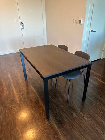 IKEA dining table set (extendable table and 2 chairs) 1