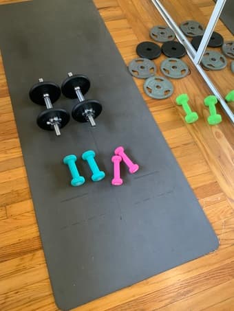 Dumbbells, Handweights, Yoga Mat 1