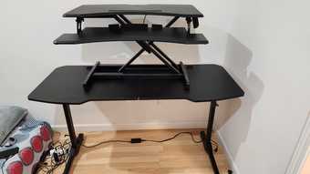 Desk with Sit/Stand Attachment 1