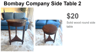 Side table / nightstand / end table 1