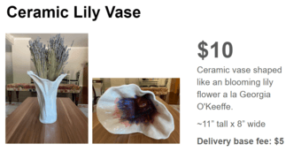 Ceramic Lily Vase 1