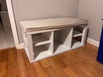Standing lamp, Drawer night stand and Shoe storage bench for sale 3