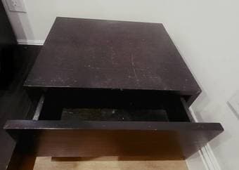 Excellent condition West Elm Platform Bed and Nightstand 2