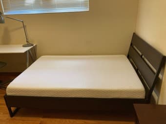 Tuft & Needle full-size mattress + bed frame 1