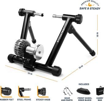 Alpcour Fluid Bike Trainer Stand for Indoor Riding – Portable, Steel 1