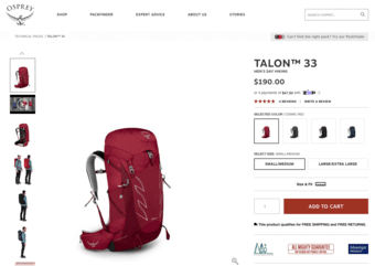 Osprey Talon 33 Backpack Small/Medium $120 1