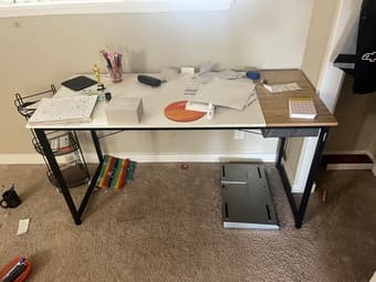 Office table: 53x23 inches 2