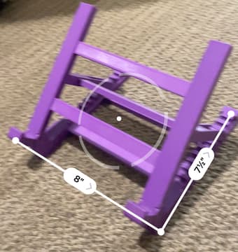 3D printed laptop stand, purple 1