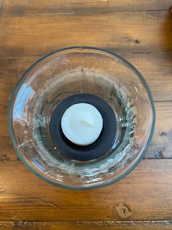 Blown Glass Tabletop Hurricanes set 3
