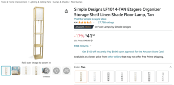 Floor Lamp/Shelf 1