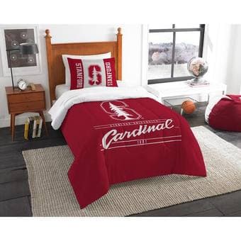 Stanford logo twin xl comforter & sham set 2