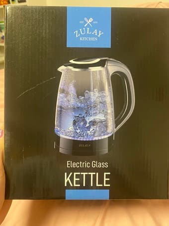 Zulay kitchen electric glass kettle, with blue LED light 1