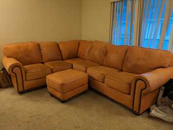 Leather couch 1