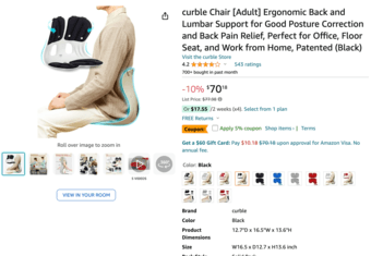 Curble Chair Ergonomic Back Support 1