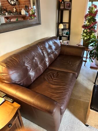 Leather coach 1