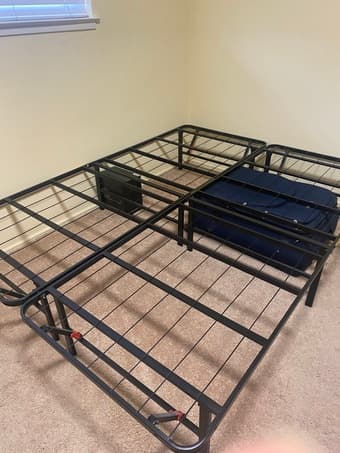Queen bed Frame foldable and easy to carry 2