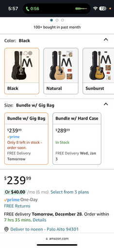 Fender FA-125CE Dreadnought Cutaway Acoustic-Electric Guitar - Black 2